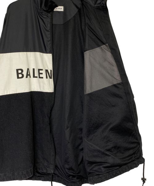BALENCIAGA（バレンシアガ）BALENCIAGA (バレンシアガ) Oversized Printed Denim And Shell Jacket ブラック サイズ:36の古着・服飾アイテム
