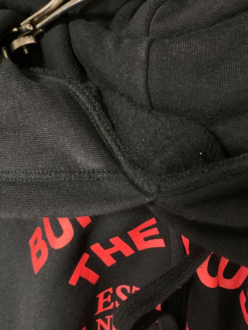 RAF SIMONS（ラフシモンズ）RAF SIMONS (ラフシモンズ) Burning Down Hoodie ブラック サイズ:Lの古着・服飾アイテム