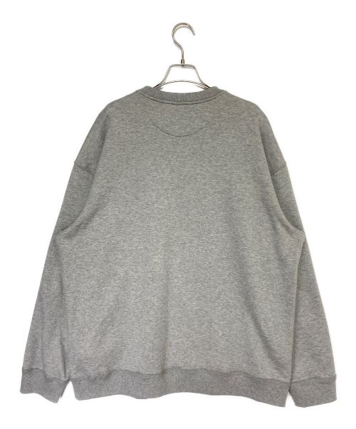 VALENTINO（ヴァレンティノ）VALENTINO (ヴァレンティノ) エンボス クルーネック スウェットシャツ グレー サイズ:Mの古着・服飾アイテム