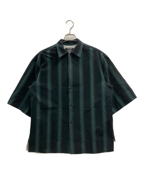Calvin Klein（カルバンクライン）Calvin Klein (カルバンクライン) ストライプシャツ グリーン サイズ:Sの古着・服飾アイテム