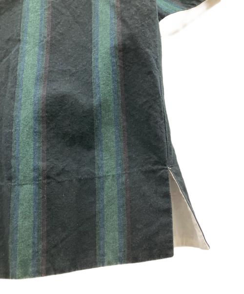 Calvin Klein（カルバンクライン）Calvin Klein (カルバンクライン) ストライプシャツ グリーン サイズ:Sの古着・服飾アイテム