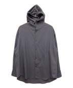 OVERCOATオーバーコート）の古着「Hooded Wool Shirt black」｜グレー