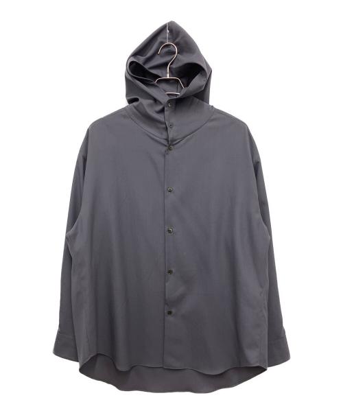 OVERCOAT（オーバーコート）OVERCOAT (オーバーコート) Hooded Wool Shirt black グレー サイズ:Mの古着・服飾アイテム
