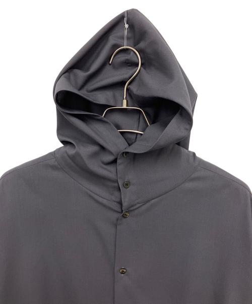 OVERCOAT（オーバーコート）OVERCOAT (オーバーコート) Hooded Wool Shirt black グレー サイズ:Mの古着・服飾アイテム