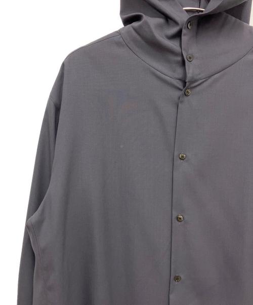 OVERCOAT（オーバーコート）OVERCOAT (オーバーコート) Hooded Wool Shirt black グレー サイズ:Mの古着・服飾アイテム