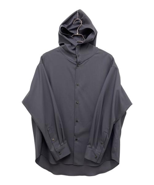 OVERCOAT（オーバーコート）OVERCOAT (オーバーコート) Hooded Wool Shirt black グレー サイズ:Mの古着・服飾アイテム
