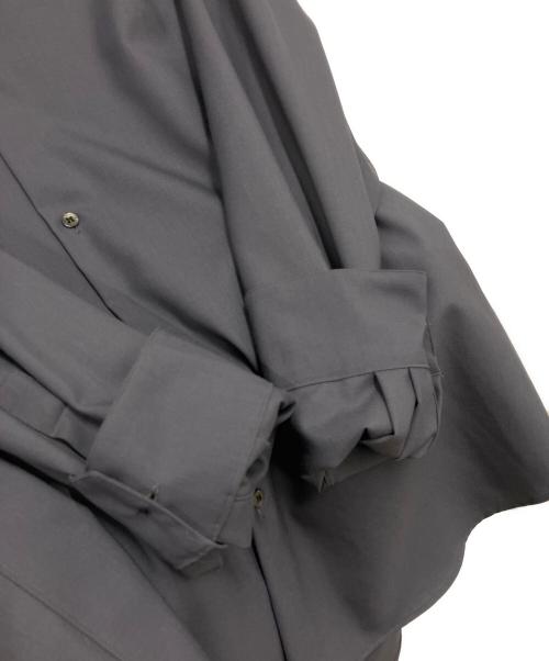 OVERCOAT（オーバーコート）OVERCOAT (オーバーコート) Hooded Wool Shirt black グレー サイズ:Mの古着・服飾アイテム