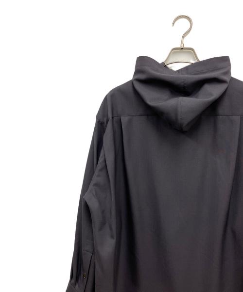 OVERCOAT（オーバーコート）OVERCOAT (オーバーコート) Hooded Wool Shirt black グレー サイズ:Mの古着・服飾アイテム