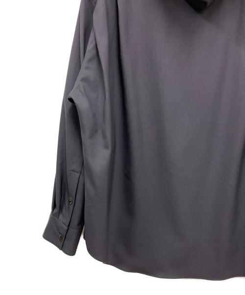 OVERCOAT（オーバーコート）OVERCOAT (オーバーコート) Hooded Wool Shirt black グレー サイズ:Mの古着・服飾アイテム