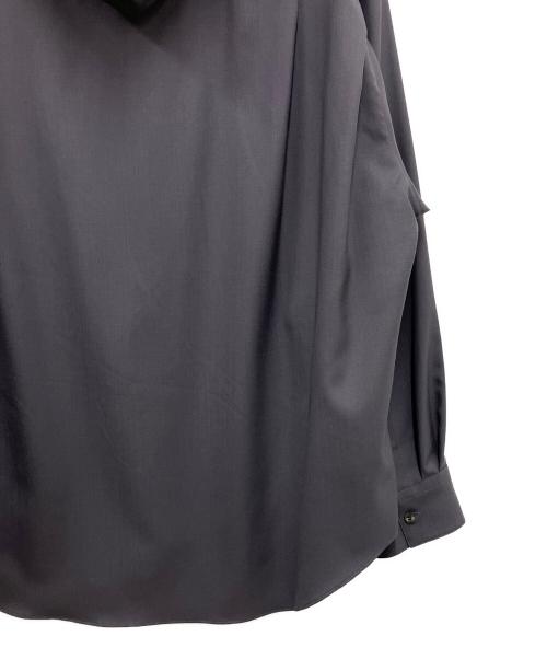 OVERCOAT（オーバーコート）OVERCOAT (オーバーコート) Hooded Wool Shirt black グレー サイズ:Mの古着・服飾アイテム