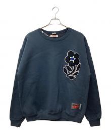 SYUMAN.（シュウマン）の古着「Flower motif Sweat-shirts」｜ネイビー