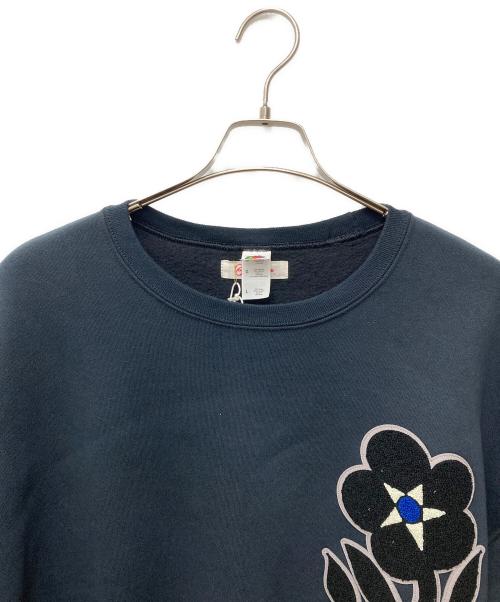 SYUMAN.（シュウマン）SYUMAN. (シュウマン) Flower motif Sweat-shirts ネイビー サイズ:Lの古着・服飾アイテム