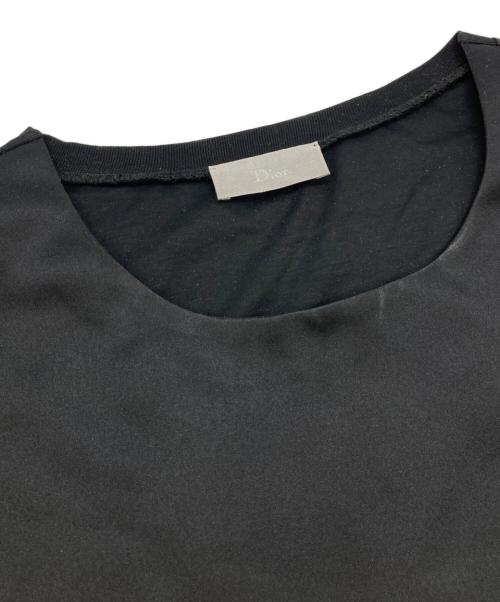 DIOR HOMME（ディオール オム）DIOR HOMME (ディオール オム) 14AW ポリスターコットン切替Tシャツ ブラック サイズ:XSの古着・服飾アイテム