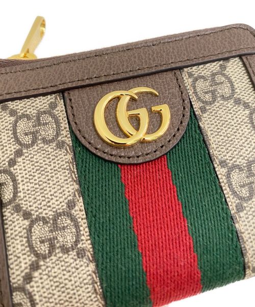 GUCCI（グッチ）GUCCI (グッチ) オフィディア ジップアラウンドウォレット ブラウンの古着・服飾アイテム