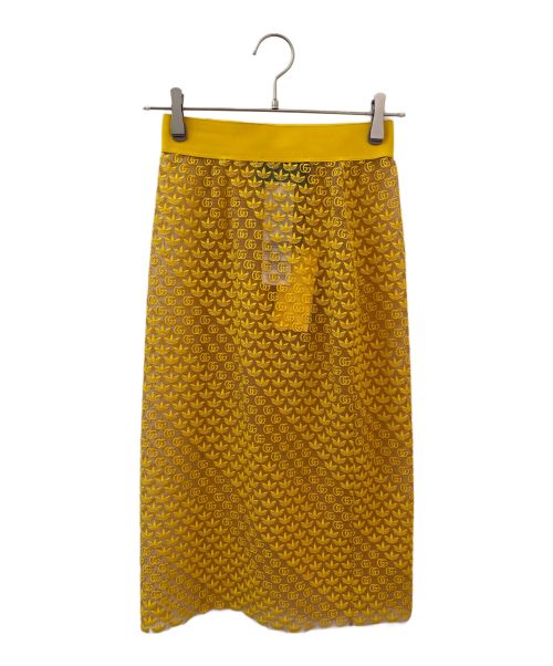 GUCCI（グッチ）GUCCI (グッチ) adidas (アディダス) GGチュールスカート イエロー サイズ:XS 未使用品の古着・服飾アイテム