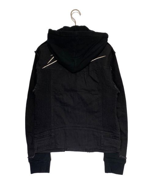 BALMAIN（バルマン）BALMAIN (バルマン) デニムライダースジャケット ブラック サイズ:48の古着・服飾アイテム