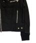 中古・古着 BALMAIN (バルマン) デニムライダースジャケット ブラック サイズ:48：40000円
