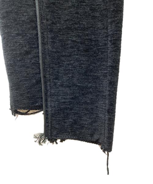 SEVESKIG（セヴシグ）SEVESKIG (セヴシグ) Chenille yarn Redman 5P Slacks　PT-SV-NSA-1001 ブラック サイズ:MEDIUMの古着・服飾アイテム