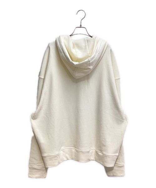 JIL SANDER（ジルサンダー）JIL SANDER (ジルサンダー) Front logo pullover hoodie（フロントロゴプルオーバーパーカー） アイボリー サイズ:XLの古着・服飾アイテム