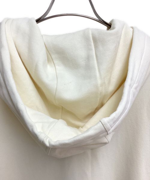 JIL SANDER（ジルサンダー）JIL SANDER (ジルサンダー) Front logo pullover hoodie（フロントロゴプルオーバーパーカー） アイボリー サイズ:XLの古着・服飾アイテム