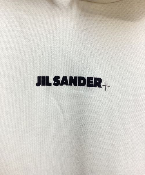 JIL SANDER（ジルサンダー）JIL SANDER (ジルサンダー) Front logo pullover hoodie（フロントロゴプルオーバーパーカー） アイボリー サイズ:XLの古着・服飾アイテム