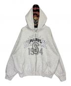SUPREME×MM6 Maison Margielaシュプリーム×エムエムシックスメゾンマルジェラ）の古着「Zip Up Hooded Sweatshirt」｜ホワイト