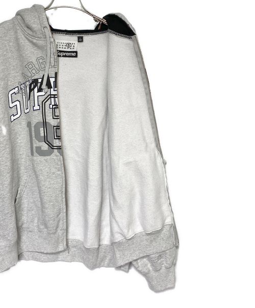 SUPREME（シュプリーム）SUPREME (シュプリーム) MM6 Maison Margiela (エムエムシックス メゾンマルジェラ) Zip Up Hooded Sweatshirt ホワイト サイズ:Lの古着・服飾アイテム