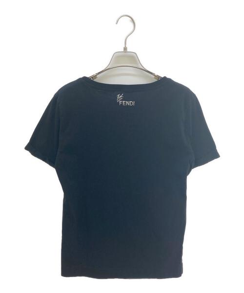 FENDI（フェンディ）FENDI (フェンディ) カールラガーフェルド Tシャツ ブラック サイズ:40の古着・服飾アイテム