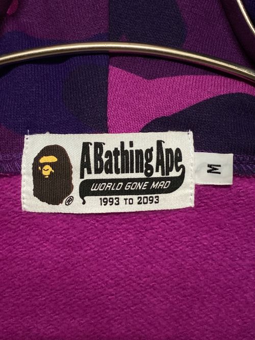 A BATHING APE（アベイシングエイプ）A BATHING APE (アベイシングエイプ) SHARK FULL ZIP HOODIE パープル サイズ:Mの古着・服飾アイテム