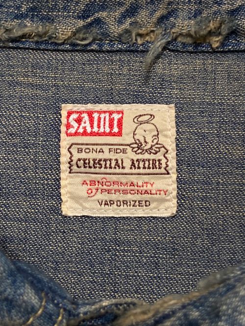 SAINT MICHAEL（セントマイケル）SAINT MICHAEL (セントマイケル) DENIM SHIRT インディゴ サイズ:XLの古着・服飾アイテム