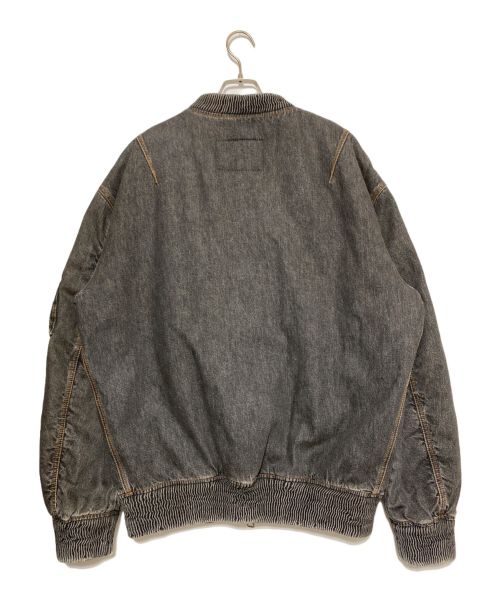 DIESEL（ディーゼル）DIESEL (ディーゼル) D-WELTIK デニムMA-1 グレー サイズ:Lの古着・服飾アイテム