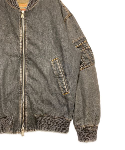 DIESEL（ディーゼル）DIESEL (ディーゼル) D-WELTIK デニムMA-1 グレー サイズ:Lの古着・服飾アイテム