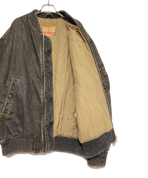 DIESEL（ディーゼル）DIESEL (ディーゼル) D-WELTIK デニムMA-1 グレー サイズ:Lの古着・服飾アイテム