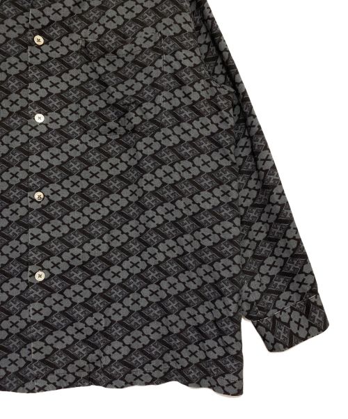 BUDSPOOL（バッズプール）BUDSPOOL (バッズプール) Gakkin (ガッキン) 花罰家紋 L/Sシャツ ブラック サイズ:Mの古着・服飾アイテム