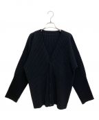 HOMME PLISSE ISSEY MIYAKEオム プリッセ イッセイ ミヤケ）の古着「BASICS PLEATS CARDIGAN (プリーツカーディガン)」｜ブラック