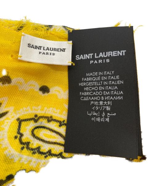 Saint Laurent Paris（サンローランパリ）Saint Laurent Paris (サンローランパリ) ストール イエローの古着・服飾アイテム