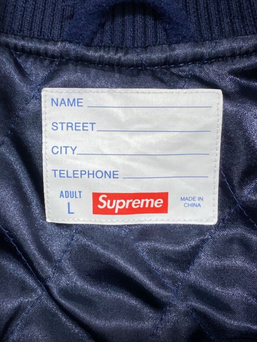 SUPREME（シュプリーム）SUPREME (シュプリーム) Veritas Varsity Jacket ネイビー サイズ:Lの古着・服飾アイテム
