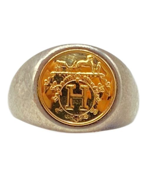 HERMES（エルメス）HERMES (エルメス) エクスリブリスシュヴァリエ ゴールド×シルバー サイズ:19号の古着・服飾アイテム