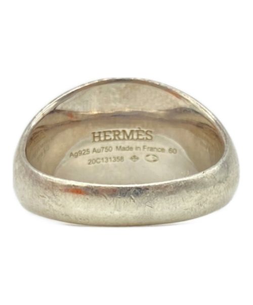 HERMES（エルメス）HERMES (エルメス) エクスリブリスシュヴァリエ ゴールド×シルバー サイズ:19号の古着・服飾アイテム