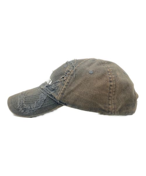 BALENCIAGA（バレンシアガ）BALENCIAGA (バレンシアガ) Laser Destroyed BB Cap ブラック サイズ:-の古着・服飾アイテム