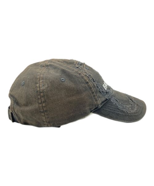BALENCIAGA（バレンシアガ）BALENCIAGA (バレンシアガ) Laser Destroyed BB Cap ブラック サイズ:-の古着・服飾アイテム