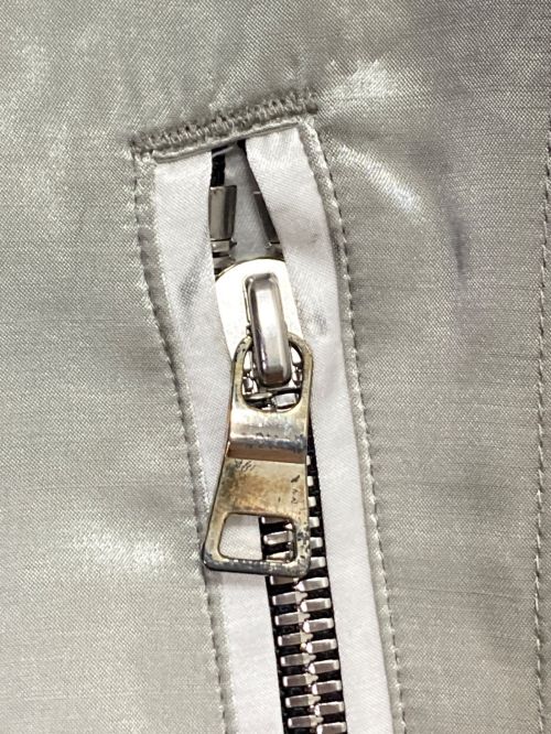 BALMAIN（バルマン）BALMAIN (バルマン) LOGO EMBROIDERED VARSITY JACKET シルバー サイズ:48の古着・服飾アイテム