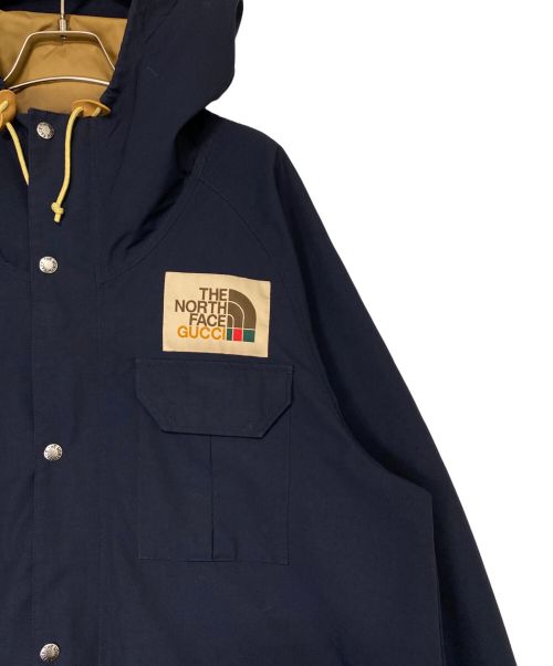GUCCI（グッチ）GUCCI (グッチ) THE NORTH FACE (ザ ノース フェイス) Nylon Mountain Jacket ネイビー サイズ:Lの古着・服飾アイテム