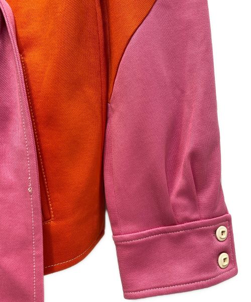 GUCCI（グッチ）GUCCI (グッチ) Two Tone Pique Jacket（ツートーン ピケ ジャケット） ピンク×オレンジ サイズ:Sの古着・服飾アイテム
