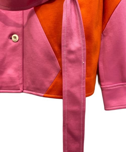 GUCCI（グッチ）GUCCI (グッチ) Two Tone Pique Jacket（ツートーン ピケ ジャケット） ピンク×オレンジ サイズ:Sの古着・服飾アイテム