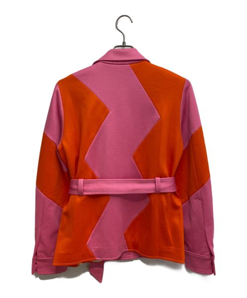 GUCCI（グッチ）GUCCI (グッチ) Two Tone Pique Jacket（ツートーン ピケ ジャケット） ピンク×オレンジ サイズ:Sの古着・服飾アイテム