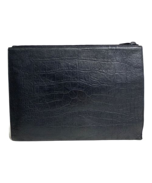 Saint Laurent Paris（サンローランパリ）Saint Laurent Paris (サンローランパリ) モノグラムクラッチバッグ ブラックの古着・服飾アイテム