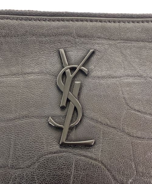 Saint Laurent Paris（サンローランパリ）Saint Laurent Paris (サンローランパリ) モノグラムクラッチバッグ ブラックの古着・服飾アイテム