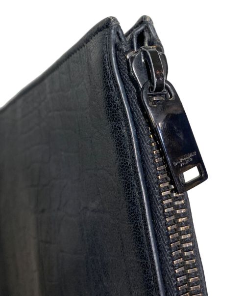 Saint Laurent Paris（サンローランパリ）Saint Laurent Paris (サンローランパリ) モノグラムクラッチバッグ ブラックの古着・服飾アイテム