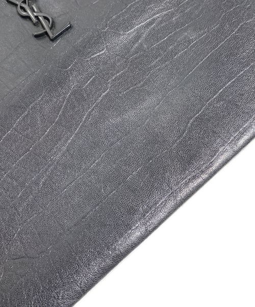 Saint Laurent Paris（サンローランパリ）Saint Laurent Paris (サンローランパリ) モノグラムクラッチバッグ ブラックの古着・服飾アイテム